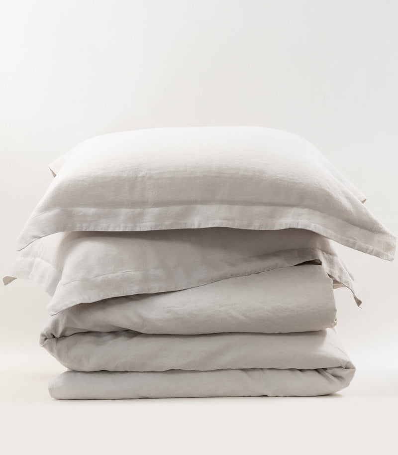 Linen Plain Quilt Cover Set