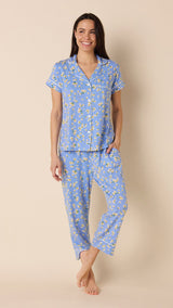 Marguerite Pima Knit Capri Set