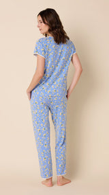 Marguerite Pima Knit Short-Sleeved Simple Set