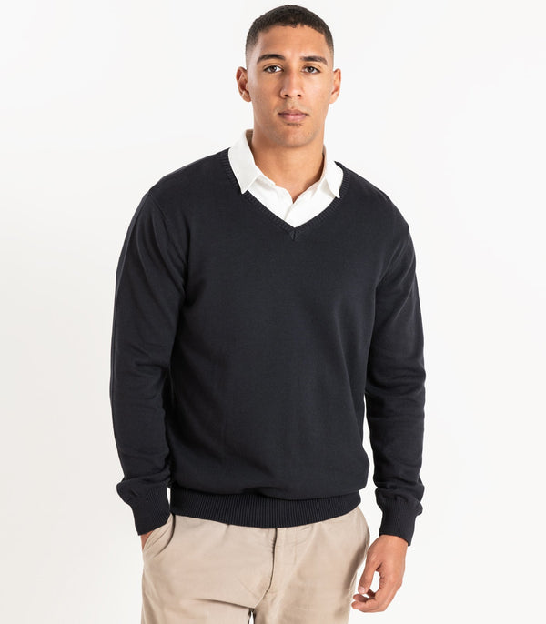 Mens Fine Knit V-Neck Sweater (3 pack)