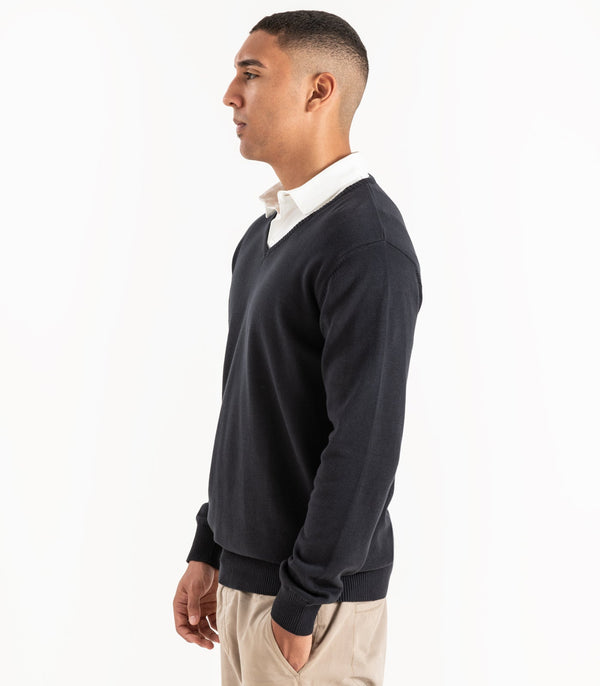 Fine Knit V-Neck Sweater
