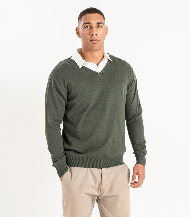 Mens Fine Knit V-Neck Sweater (3 pack)