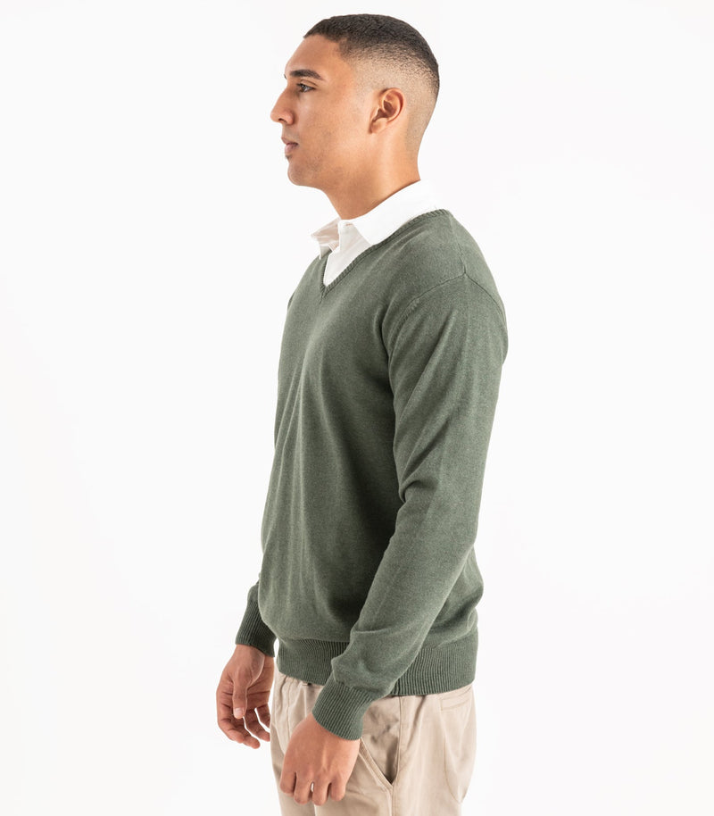 Fine Knit V-Neck Sweater