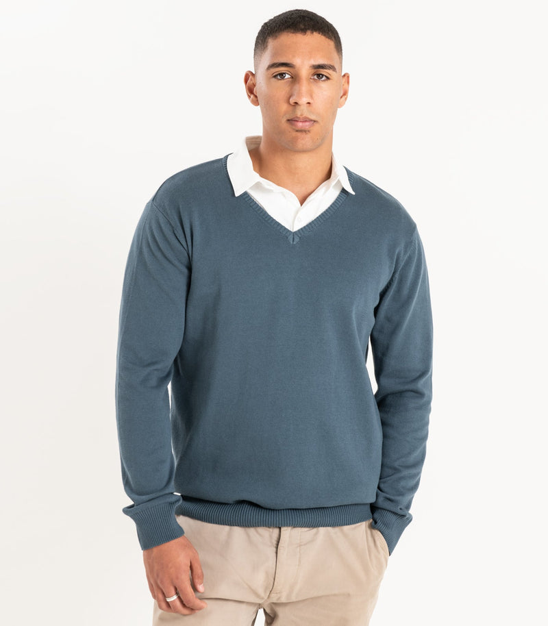 Mens Fine Knit V-Neck Sweater (3 pack)