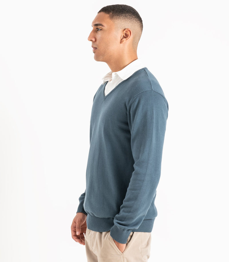 Fine Knit V-Neck Sweater