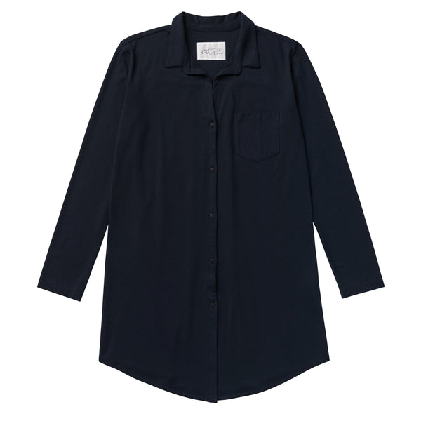 Classic Pima Knit Night Shirt - Midnight