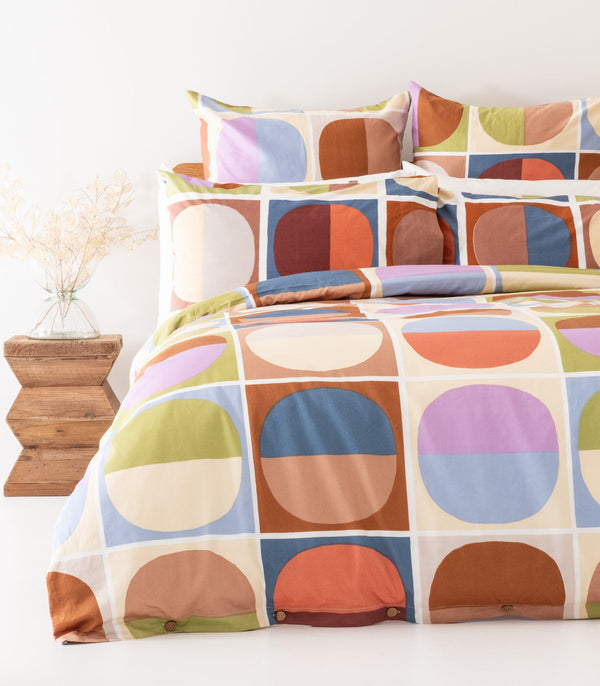 Sateen Quilt Cover Set - Printed