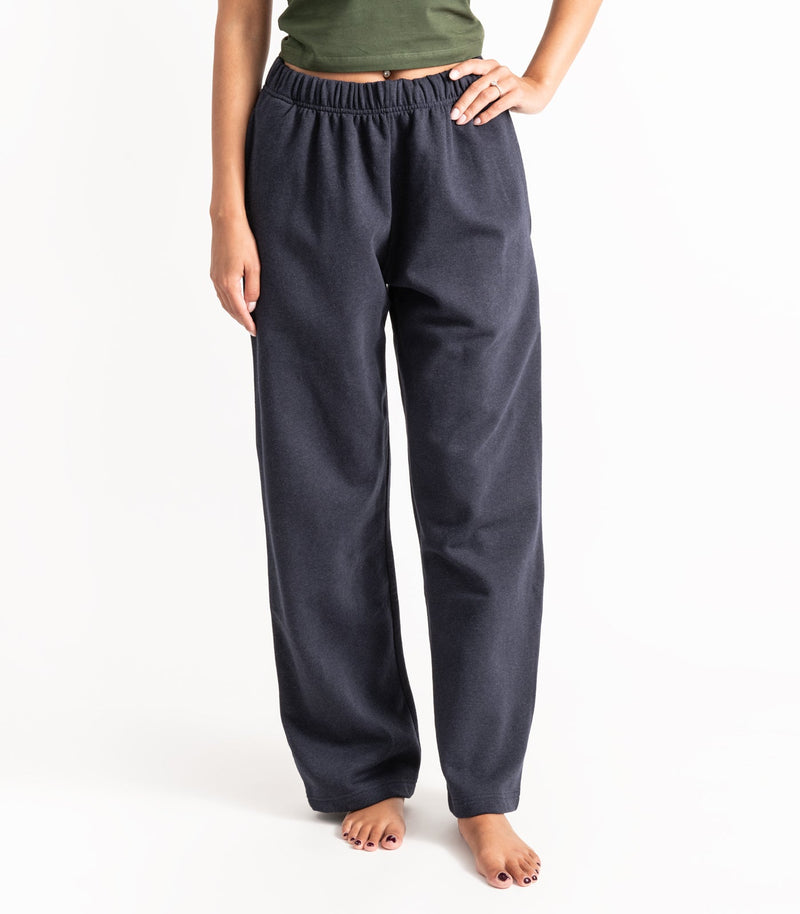 Wide Leg Track Pant - Fleece
