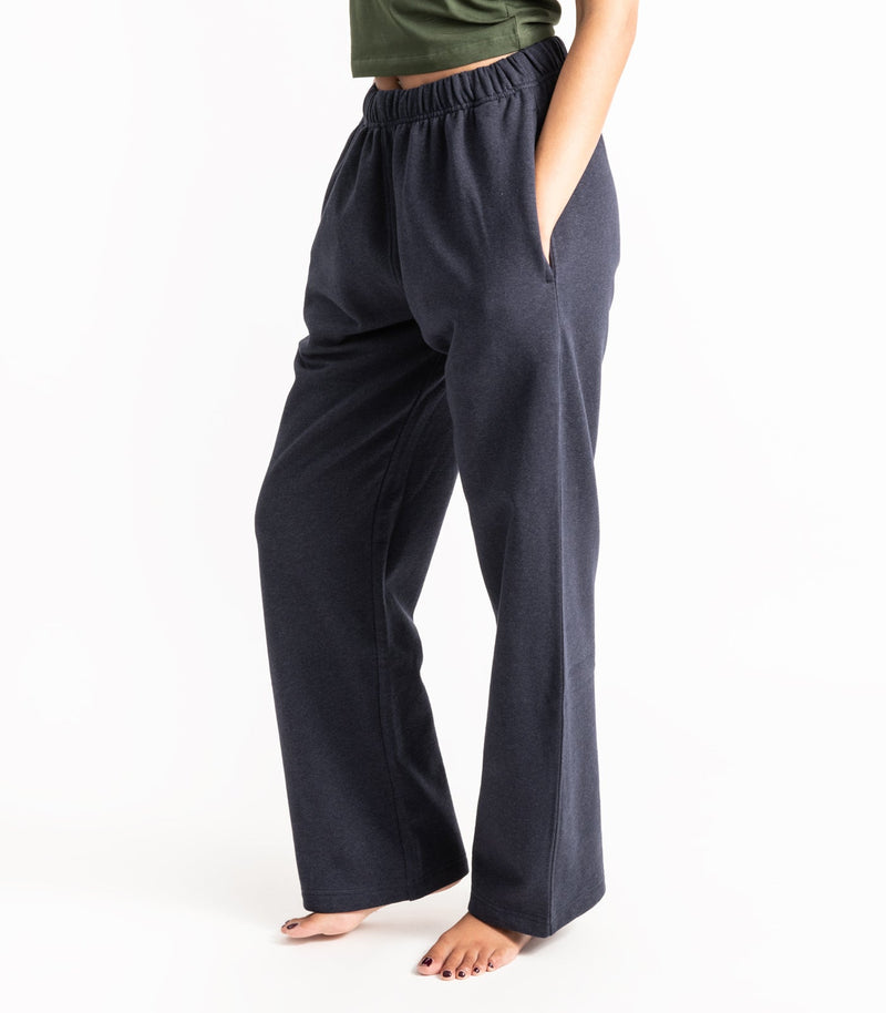 Wide Leg Track Pant - Fleece