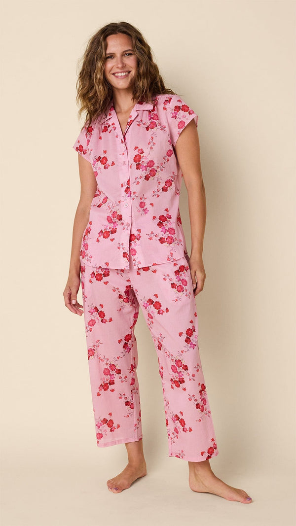 Sorbet Roses Voile Capri