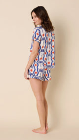 Red, White & Breeze Pima Knit Short Set