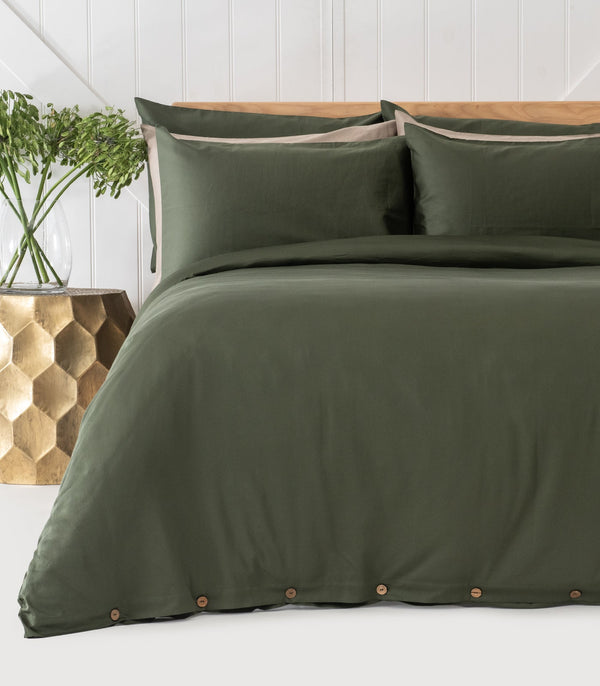 Sateen Plain Quilt Cover Set