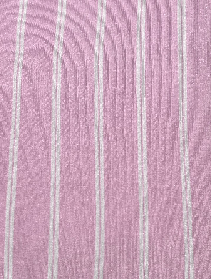 Heritage Stripe Pima Knit Capri Set - Pink