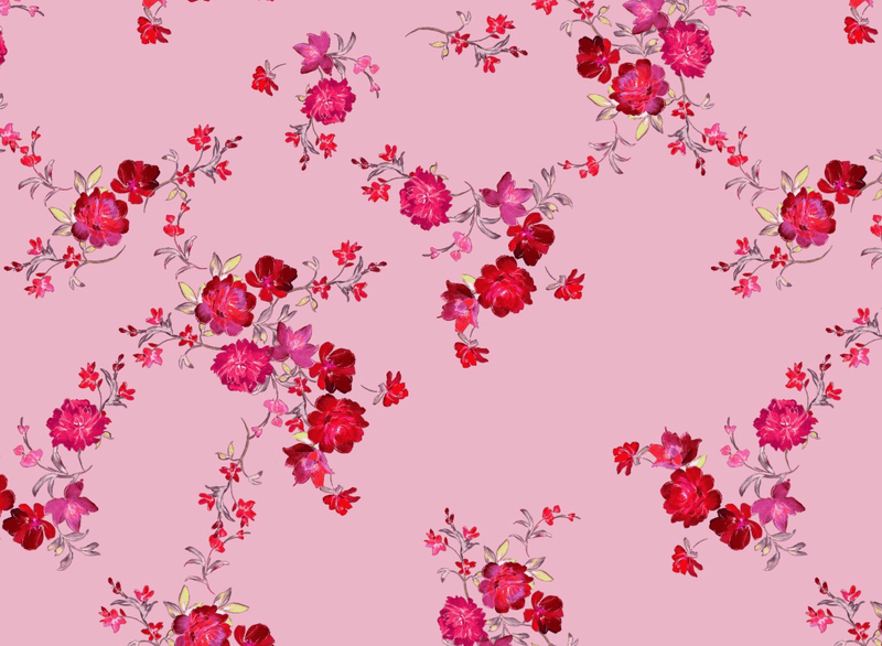 Sorbet Roses Voile Capri