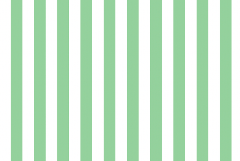 Classic Stripe Luxe Pima Capri Set - Light Green