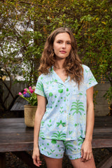 Tropicana Palm Pima Knit Short Set