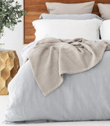 Waffle Throw - Light Grey