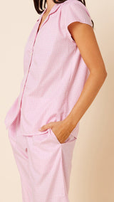 Classic Gingham Capri Luxe Pima - Pink